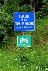 Town of Wagner Marinette Co. Wisconsin - Welcome sign