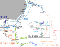 Toyama Chiho Railroad Linemap