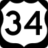U.S. Route 34 marker