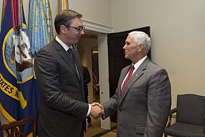Vice President Michael R. Pence & Serbian President Aleksandar Vučić, July 17. 2017