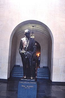 Will Rogers statue Claremore, OK, USA 1938