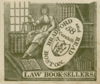 1811 Bradford Read law booksellers Boston
