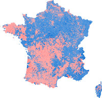 2012 French presidential election - Second round - Majority vote (Metropolitan France, communes)