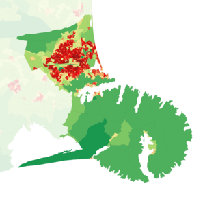 2023 NZ Census Population Density - Christchurch City