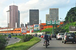 Abidjan's plateau district view