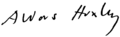 Aldous Huxley signature