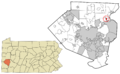 Allegheny County Pennsylvania incorporated and unincorporated areas Harwick highlighted