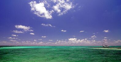 Azure Water off the coast of Ambergris Caye, Belize