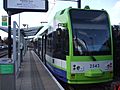 Beckenham Junction tramstop look west with Tram 2543