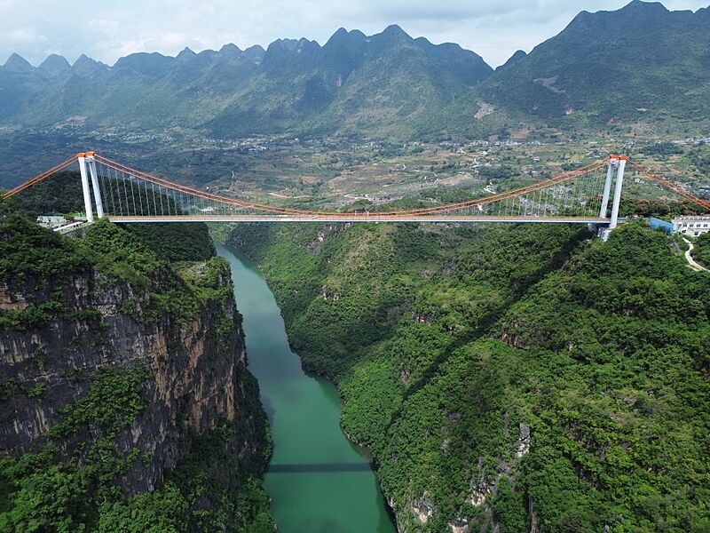 Beipanjiang Suspension Road Bridge-6