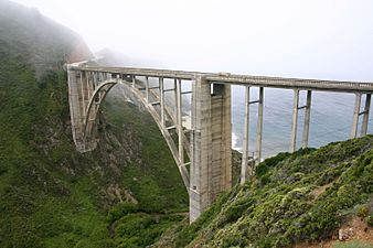 Big Sur bridge, Monterey County