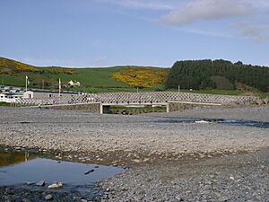 Bridge over Afon Clarach at Clarach Bay beach