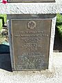 Bronze plaque about the history of the Will Rogers Memorial Park in Beverly Hills, California