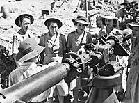 Buckland, WA. 1942-11-24. Members of the Australian Women's Army Service receiving instruction in advanced training of instrument operators November 1942 AWM 028900
