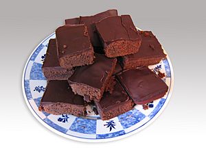 Chocolate brownies without table