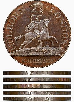 Conder Token Middlesex DH342 obverse and edge inscription