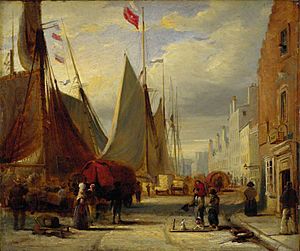 David Octavius Hill (1802-1870) - On the Quay at Leith - NG 210 - National Galleries of Scotland
