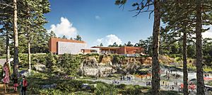 Edelman Fossil Park Museum view from Dig Site and Hiking Trail Overlook