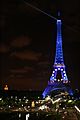 Eiffel Tower wearing Europe colors - panoramio