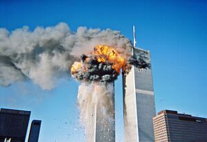 Explosion following the plane impact into the South Tower (WTC 2) - B6019~11