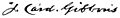 Famous Living Americans - Cardinal Gibbons Signature