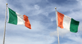 Flags of Ivory Coast and Ireland