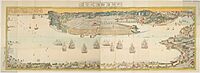 Full Map of Yokohama Port by Hashimoto Sadahide 1859-1860
