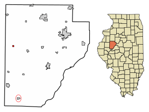 Location of Marietta in Fulton County, Illinois.