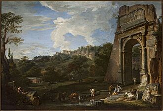 Giovanni Paolo Pannini - Landscape with the Arch of Titus - M.Ob.41 - National Museum in Warsaw