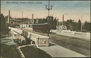 Grand River Rwy car on Speed River bridge