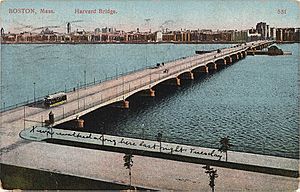 Harvard Bridge postcard, 1910