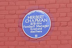 Herbert Chapman blue plaque