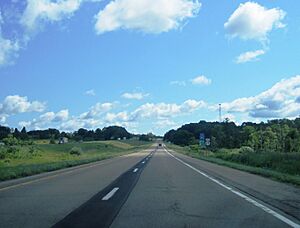 Scenery in Mina along eastbound Interstate 86