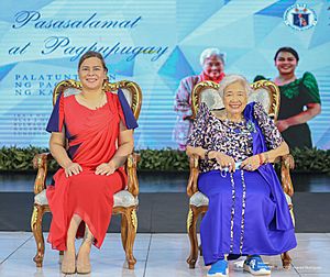 Incoming Education Sec. Duterte and outgoing Education Sec. Briones