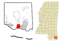 Location of Gautier, Mississippi