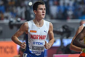 Jakob Ingebrigtsen at Doha 2019