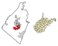Jefferson County West Virginia Incorporated and Unincorporated areas Charles Town Highlighted
