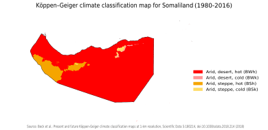 Koppen-Geiger Map Somaliland present