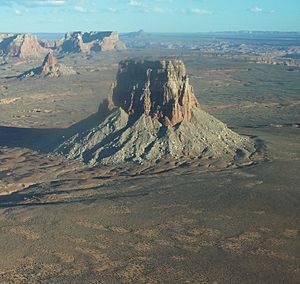 Lac Powell 2016 Aerial view on Tower Butte