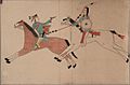 Ledger drawing - Cheyenne and Pawnee or Osage fight