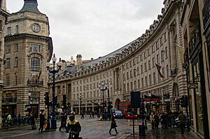 London - Regent Street - The Quadrant 1926 by Sir Reginald Blomfield - View SSE