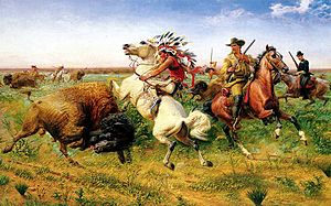 Louis Maurer - The Great Royal Buffalo Hunt - 1895