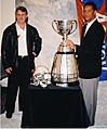 Lui Passaglia and Damon Allen with Grey Cup