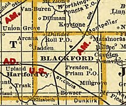 Map Blackford County 1888