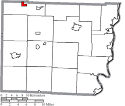 Location of Holloway in Belmont County