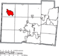 Map of Butler County Ohio Highlighting Oxford City