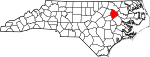 State map highlighting Edgecombe County
