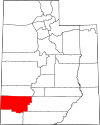 State map highlighting Iron County