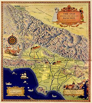 Map of the Spanish and Mexican ranchos of Los Angeles County