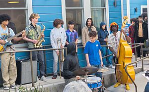 Marcus Shelby with students at San Francisco Community Music Center 20240221-02-99